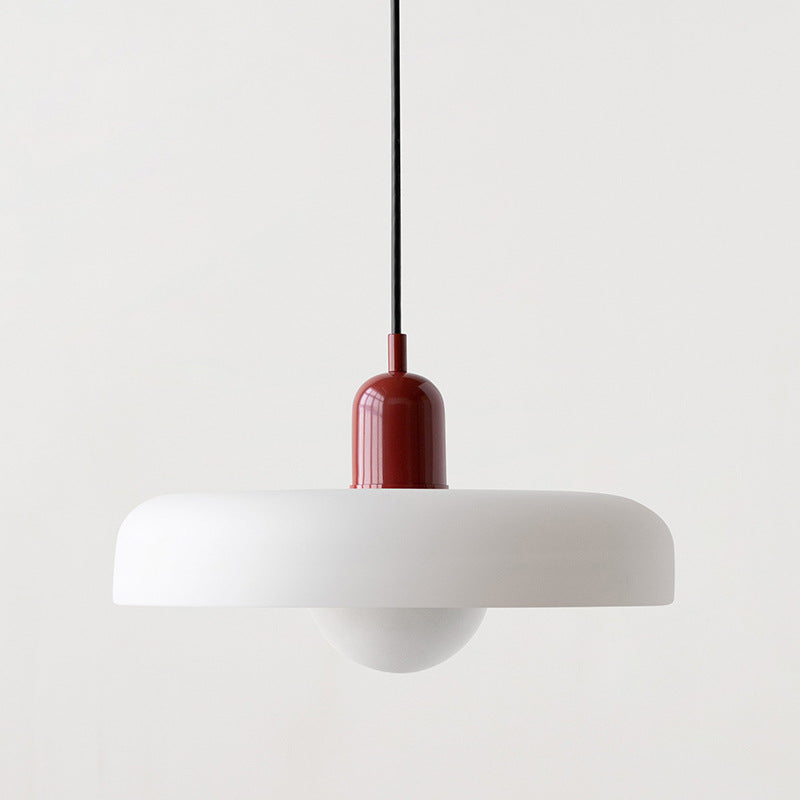 Bauhaus-Pendelleuchte Aus Farbigem Glas