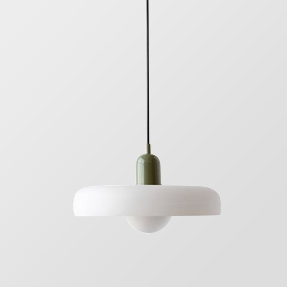 Bauhaus-Pendelleuchte Aus Farbigem Glas
