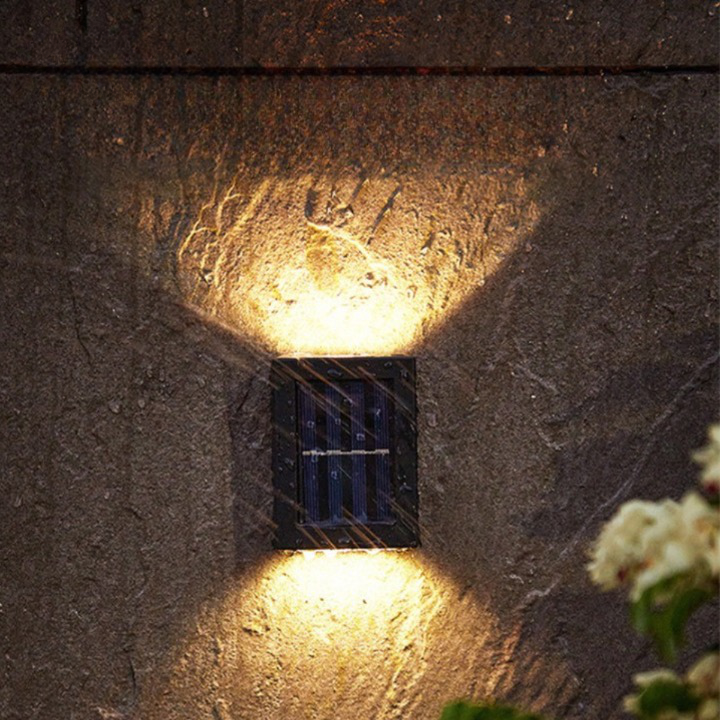 Drahtlose LED-Solar-Wandleuchten Deluxe - Schaffen Sie die perfekte Atmosphäre in Ihrem Garten!